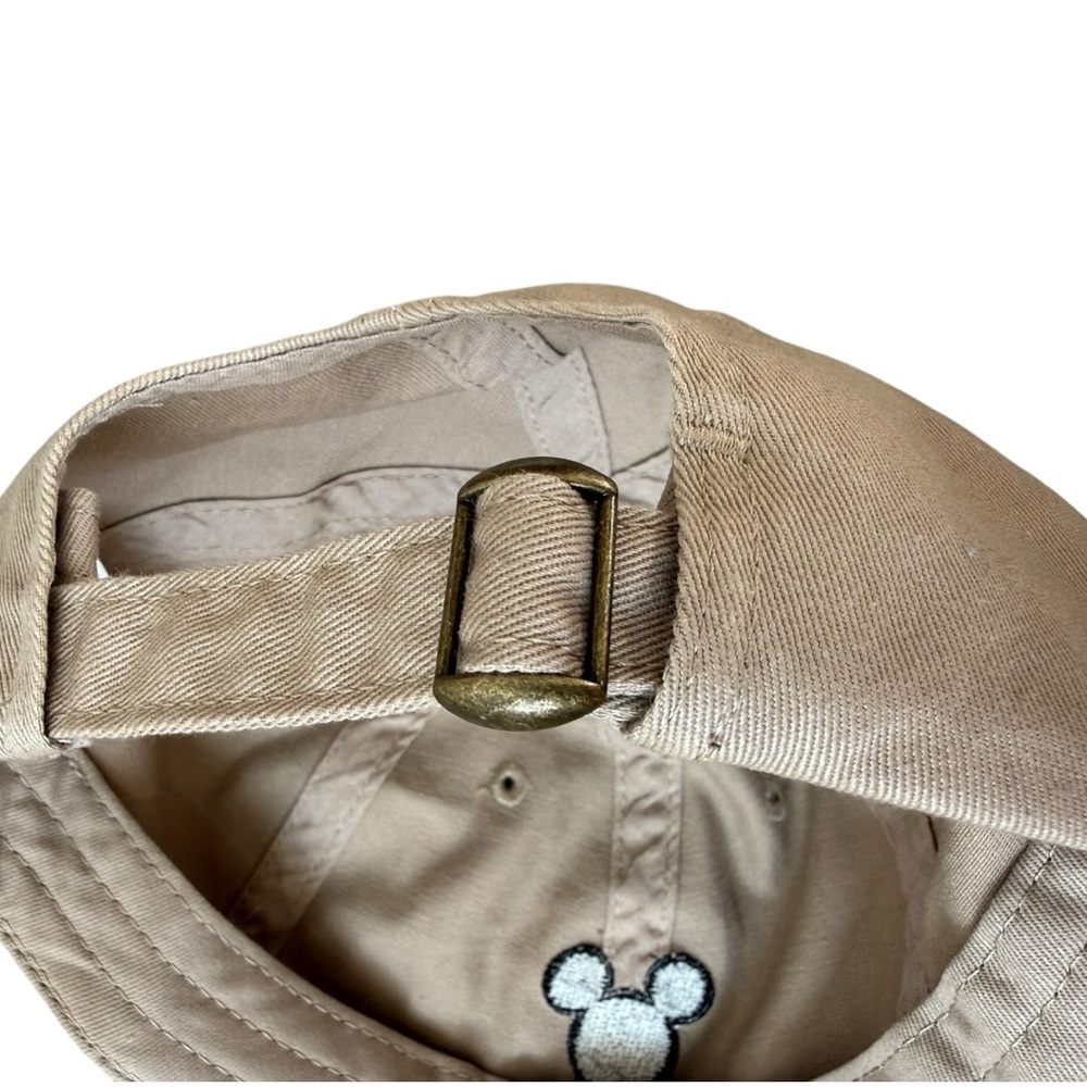 Walt Disney World Mickey Mouse Logo Cream Hat Embroidered Neutral Basic OS - Picture 9 of 10